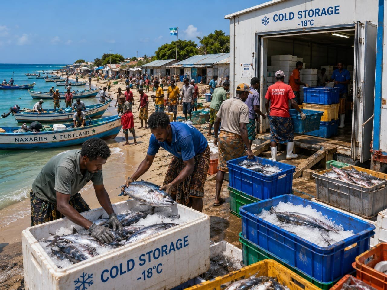 Cold storage at the landing site